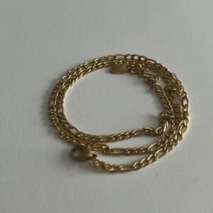 18k gold plated chain necklace 47cm/18.5in adjustable